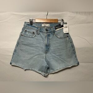 Abercrombie & Fitch Blue Jean Shorts High-Waisted Cut-Off